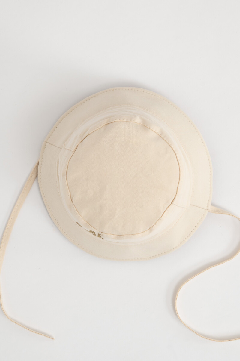 Gorro canvas estampado Be Sunny Beige