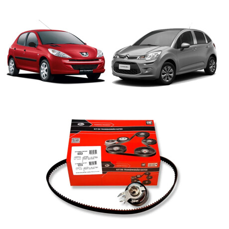 KIT DE DISTRIBUCION CITROEN - PEUGEOT C3 206 207 1.4 8V TU3JP GATES KIT DE DISTRIBUCION CITROEN - PEUGEOT C3 206 207 1.4 8V TU3JP GATES
