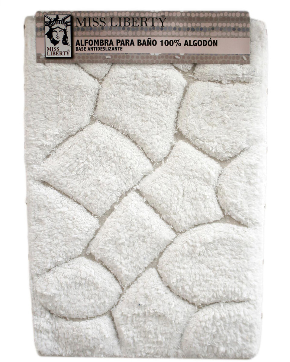 Alfombra de baño antideslizante en algodón 40x60cm - Piedra Blanca 
