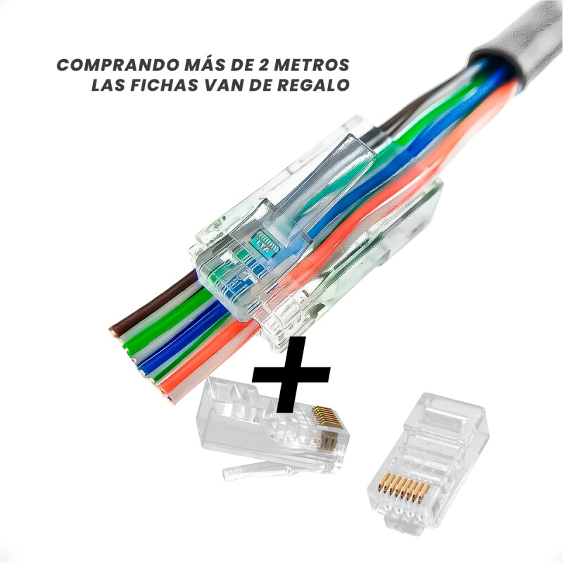 Cable de Red Ethernet RJ45 UTP Cat 6 por Metro Cable de Red Ethernet RJ45 UTP Cat 6 por Metro