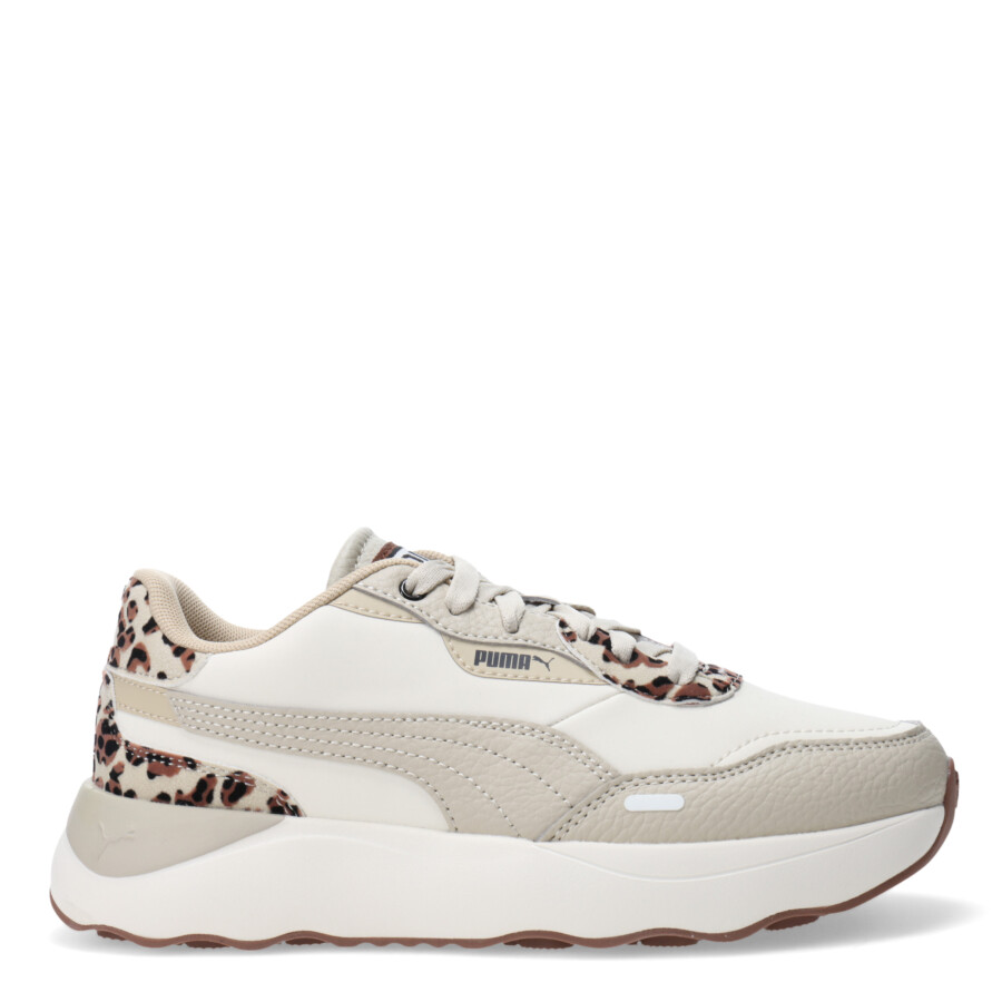 Championes de Mujer Puma Runtamed Plataforma Beige - Marrón - Animal Print