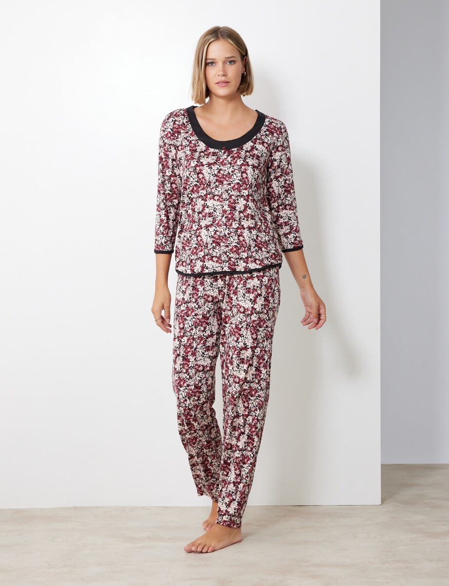 Set Pijama Remera & Pantalon - Multi/rosa 