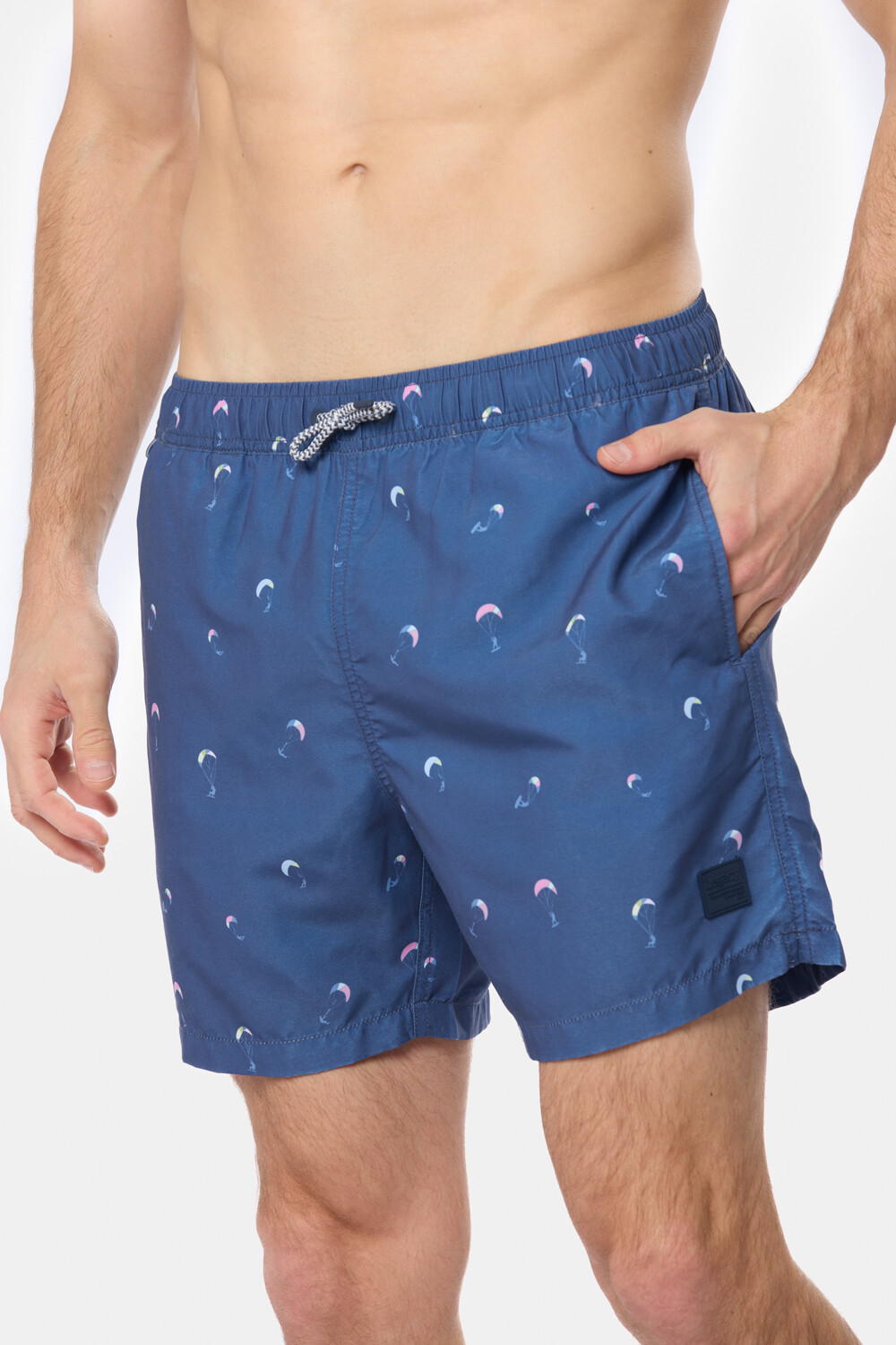 SHORT DE BAÑO ESTAMPADO Azul