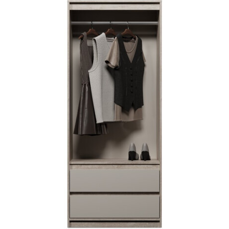 Armario Billund 80X193 Combinacion Travertino/Beige