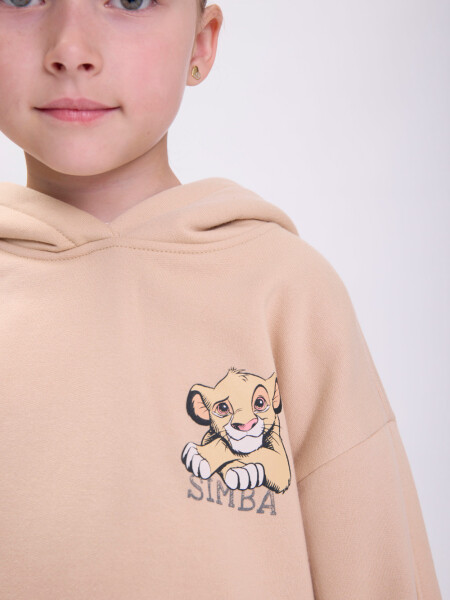 Canguro deportivo estampado Beige
