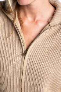 Campera Tejida Algodon Arena