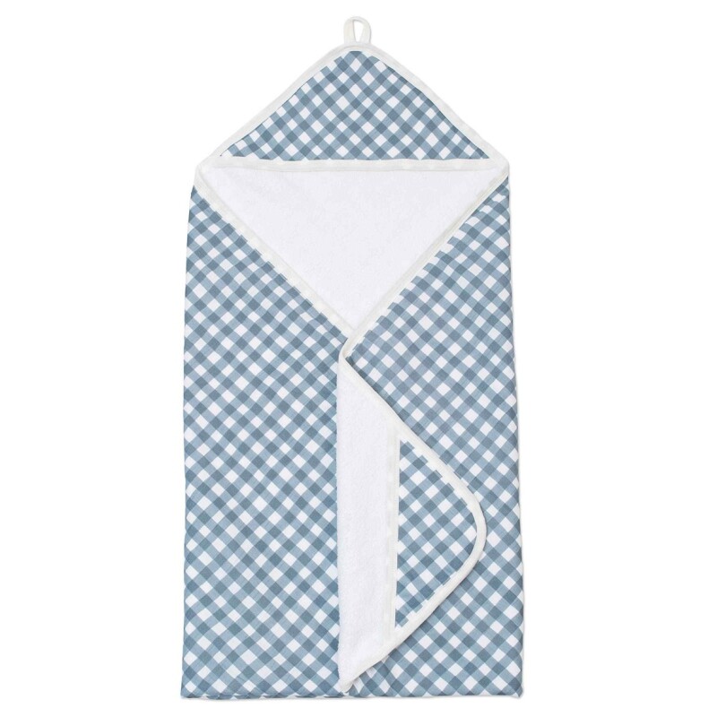 LJ8 Toalla Para Bebés Navy Gingham Lulujo