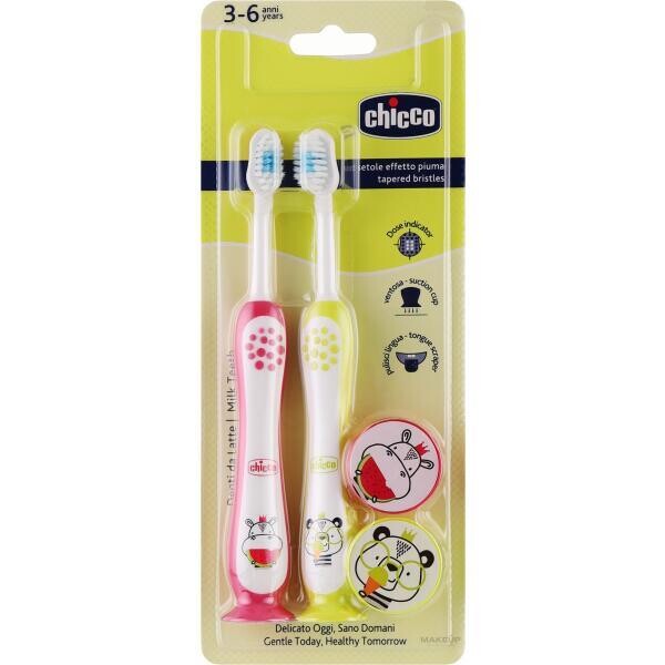 pack x2 cepillo dental chicco 3-6años pack x2 cepillo dental chicco 3-6años