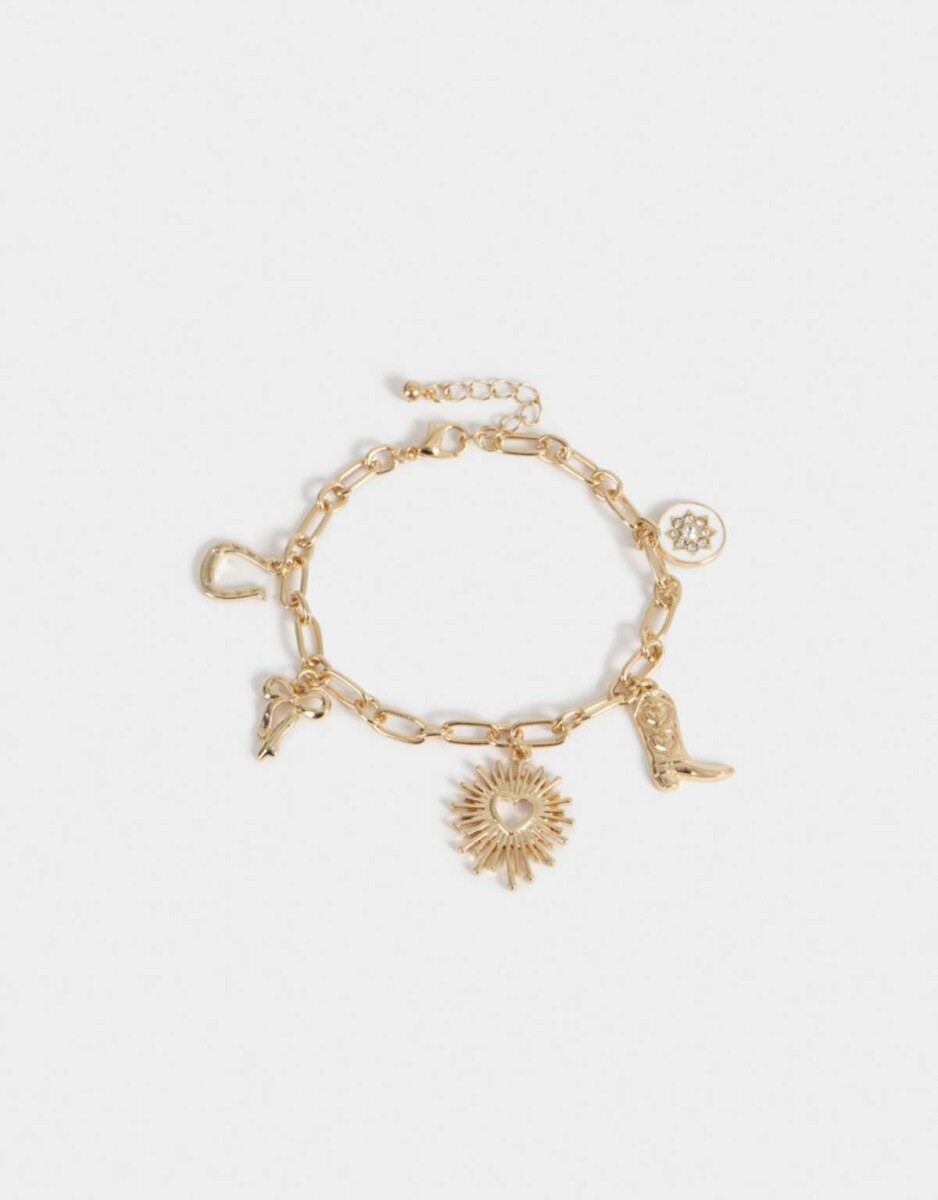 Pulsera Flexible Multidijes - Dorado 