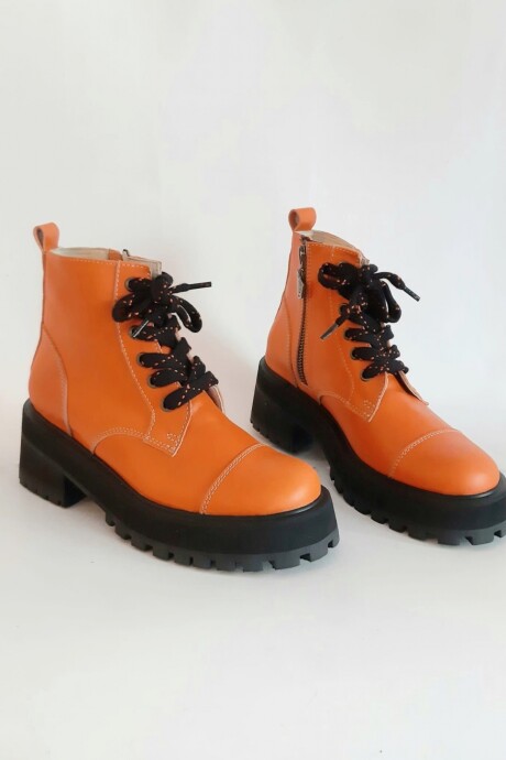 Bota Alkira Naranja Con Arte Bota Alkira Naranja Con Arte
