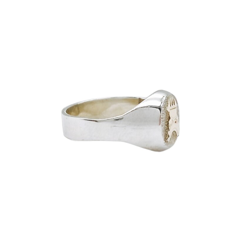 Anillo Profesión Constructor-Plata y Oro-Sin Piedra-AP5012 Sinpiedra