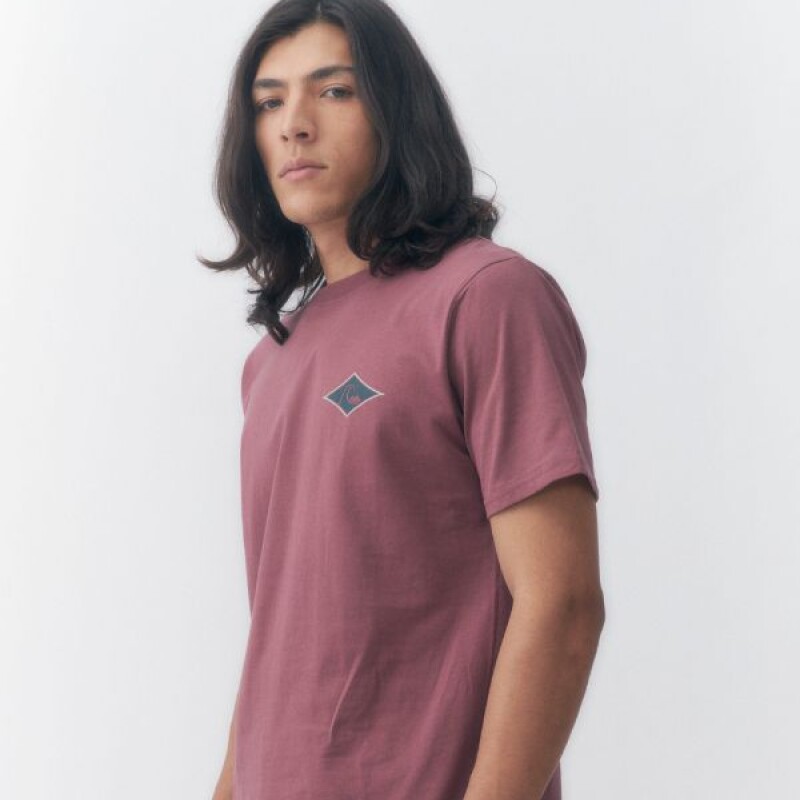 Remera Quiksilver Retro Diamond Rosa Viejo