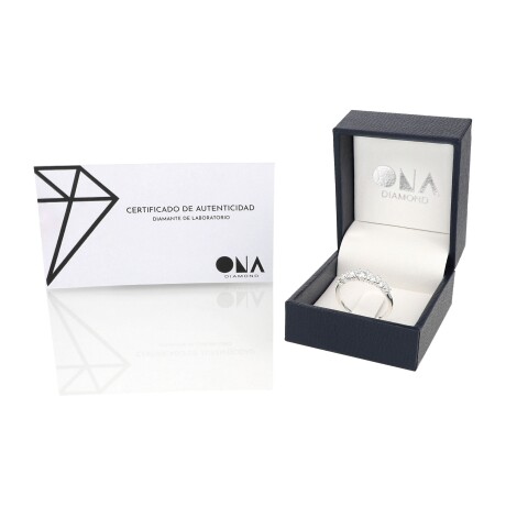 Anillo de plata 925, Medio Sin fin con Diamante de Laboratorio, 0.56 cts. Anillo de plata 925, Medio Sin fin con Diamante de Laboratorio, 0.56 cts.