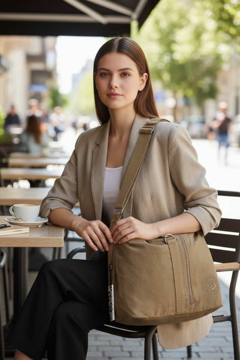 Bolso cartera mochila Beige