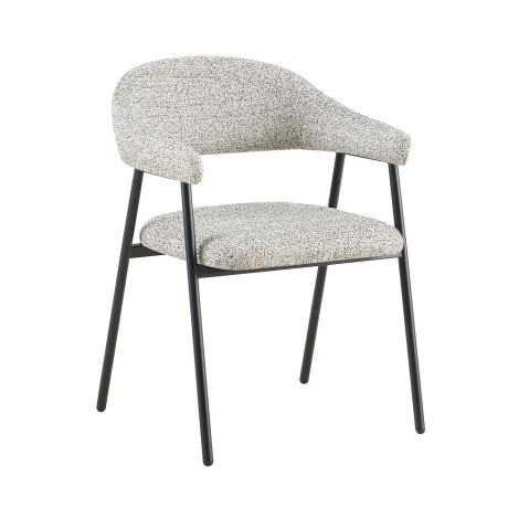 SILLA DE COMEDOR METAL-Y-TELA GRIS CAMELIA