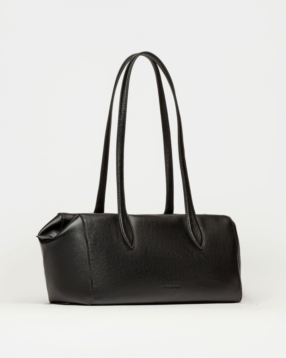 Cartera al hombro The Gang Manifest en cuero graneado Negro