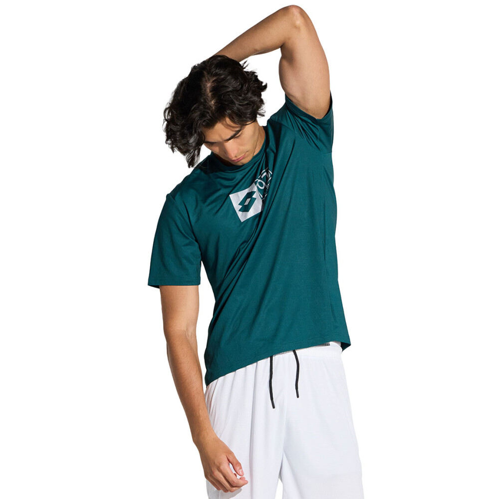 Lotto Remera Manga Corta de Hombre FAUSTO - Verde Azulado Verde