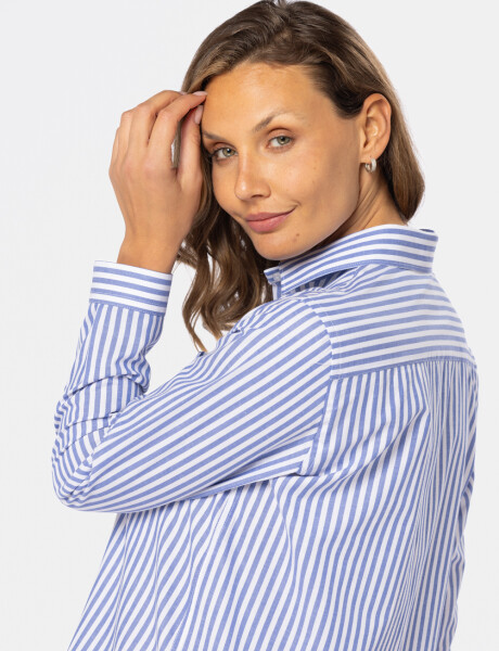 CAMISA HOLGADA RAYADA Piedra