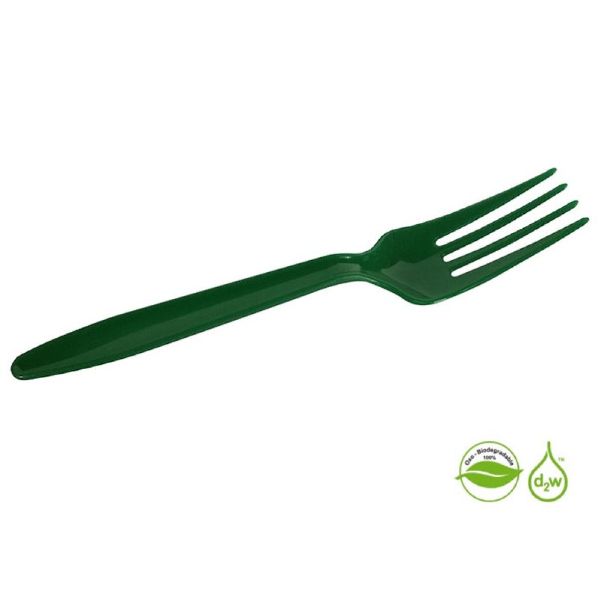 Tenedor Biodegradable x10 Unidades - Verde 