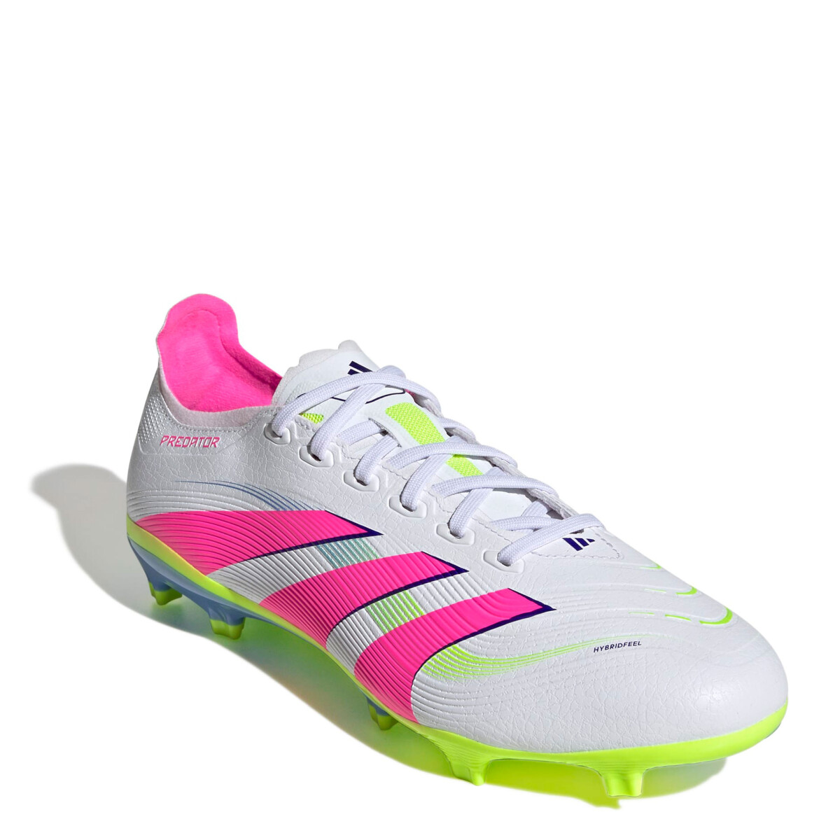 Championes de Fútbol 11 Unisex Adidas Predator League Terreno - Blanco - Rosado - Amarillo Lima 
