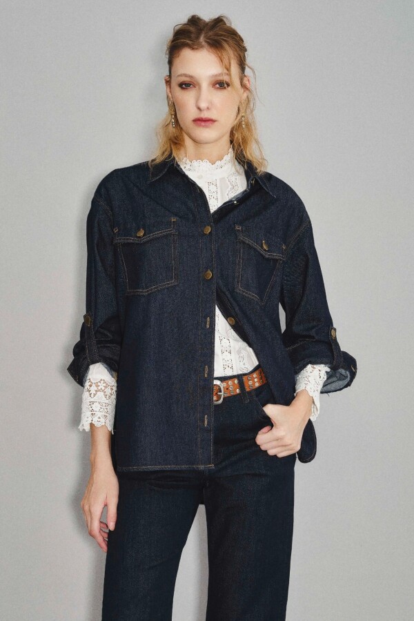 Camisa Harrow Denim Azul