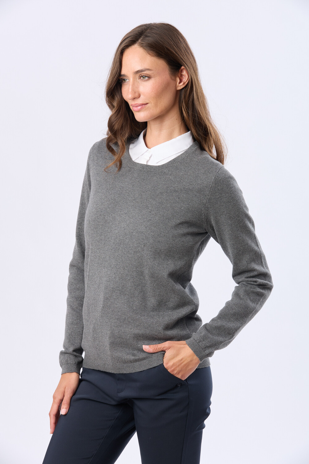 BUZO TEJIDO CLÁSICO Gris Oscuro