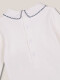 Body Con Bordado En El Cuello Blanco Roto