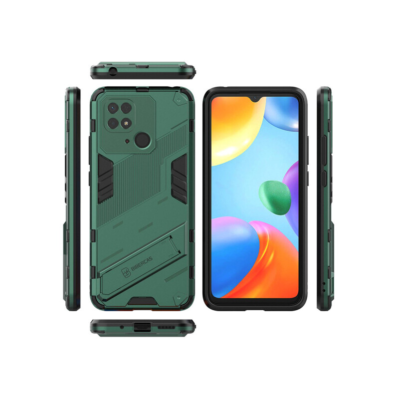 Protector rígido Xiaomi Redmi 10C con soporte color verde Protector Rígido Xiaomi Redmi 10c Con Soporte Color Verde