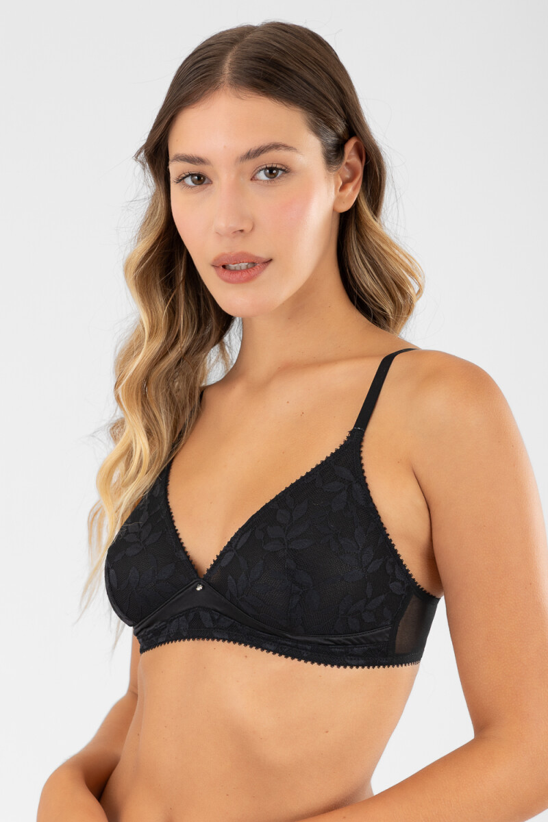 Soutien triangulo lavanda - Negro 