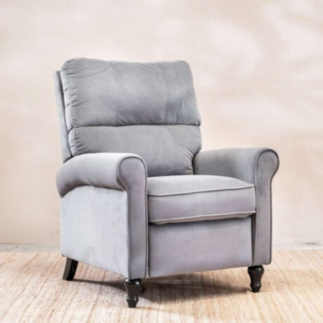 Reclinable 1 Cuerpo Relax Gris Reclinable 1 Cuerpo Relax Gris