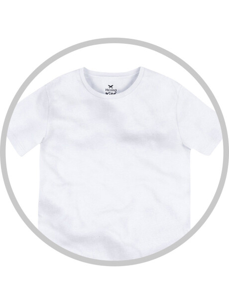 CAMISETA BÁSICA UNISSEX INFANTIL MANGA CORTA BLANCO