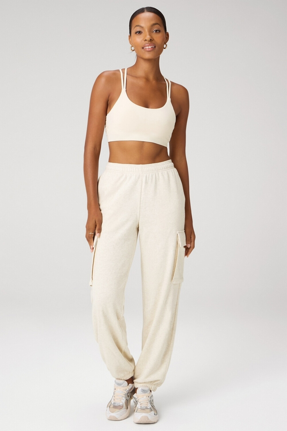 Year Round Terry Cargo Jogger Bone Heather
