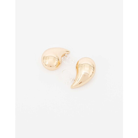 Aros Clip Gota Metal Dorado