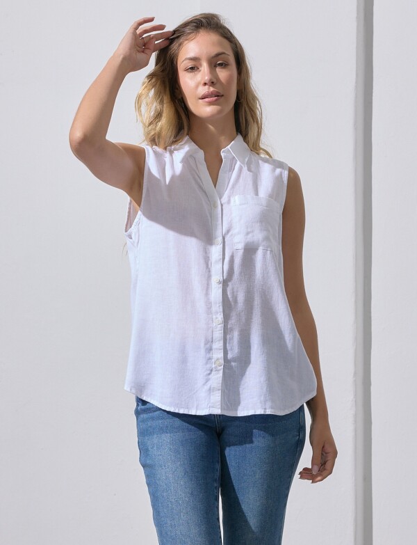Camisa Lino BLANCO