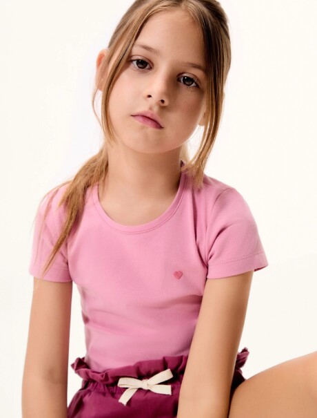 SHORT BÁSICO INFANTIL ROSADO