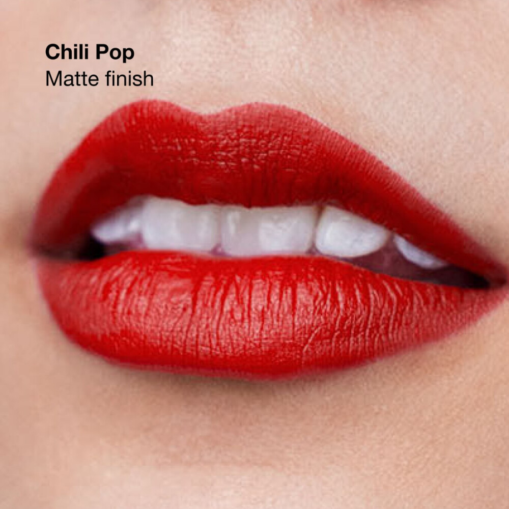 Clinique Pop Longwear Labial Tono Chili Pop - Acabado Matte - Alta Cobertura