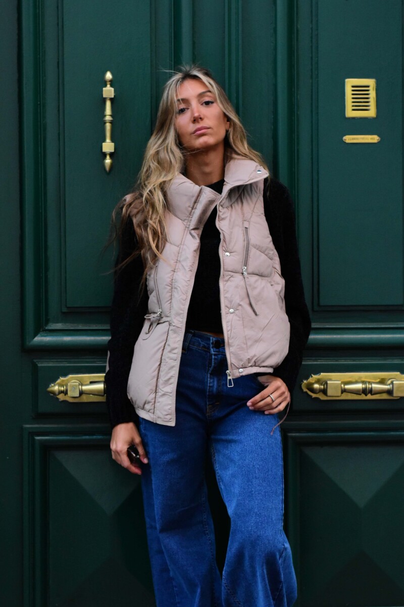 Chaleco puffer - Beige 