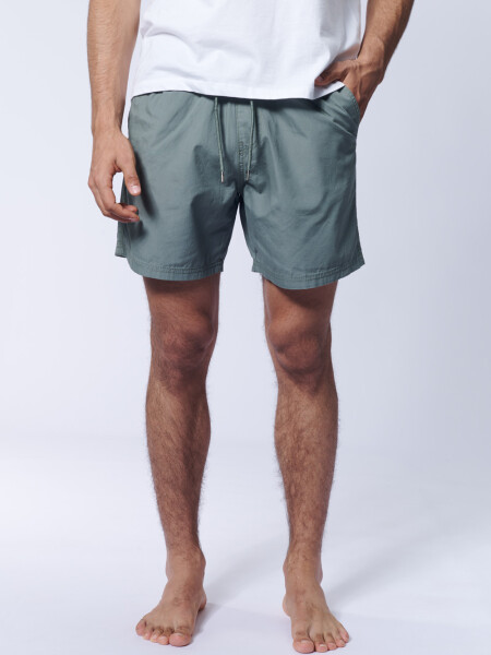 Short de baño de algodón listo Verde