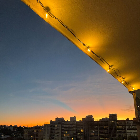 Guirnalda solar LED exterior de 4,6m 8x0,5W cálida IX3092