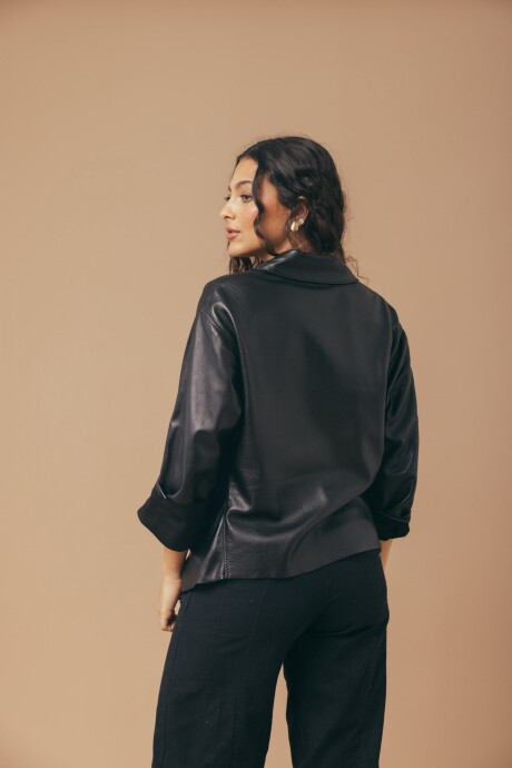 Leather Vila Shirt Negro