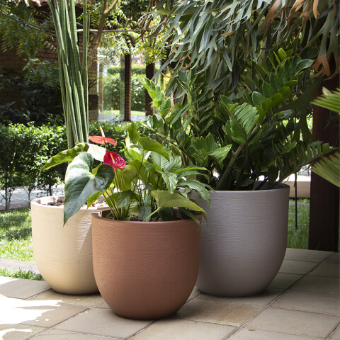 Maceta "LAOS" Ø33 x 28cm. color terracota -TRAMONTINA TD0242