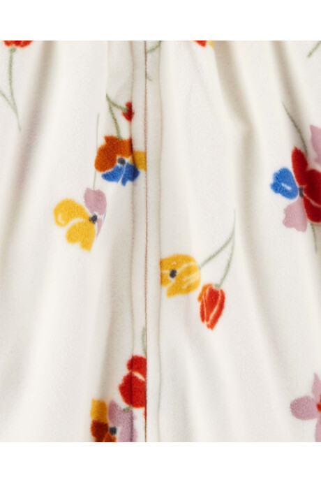 Mameluco de micropolar, diseño floral Sin color