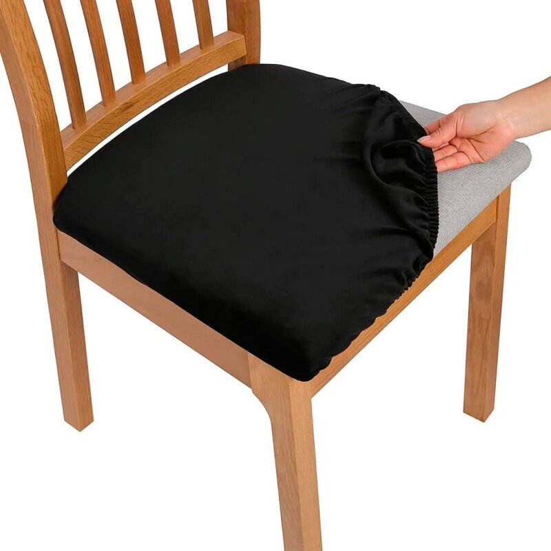 Funda de almohadón de silla negro