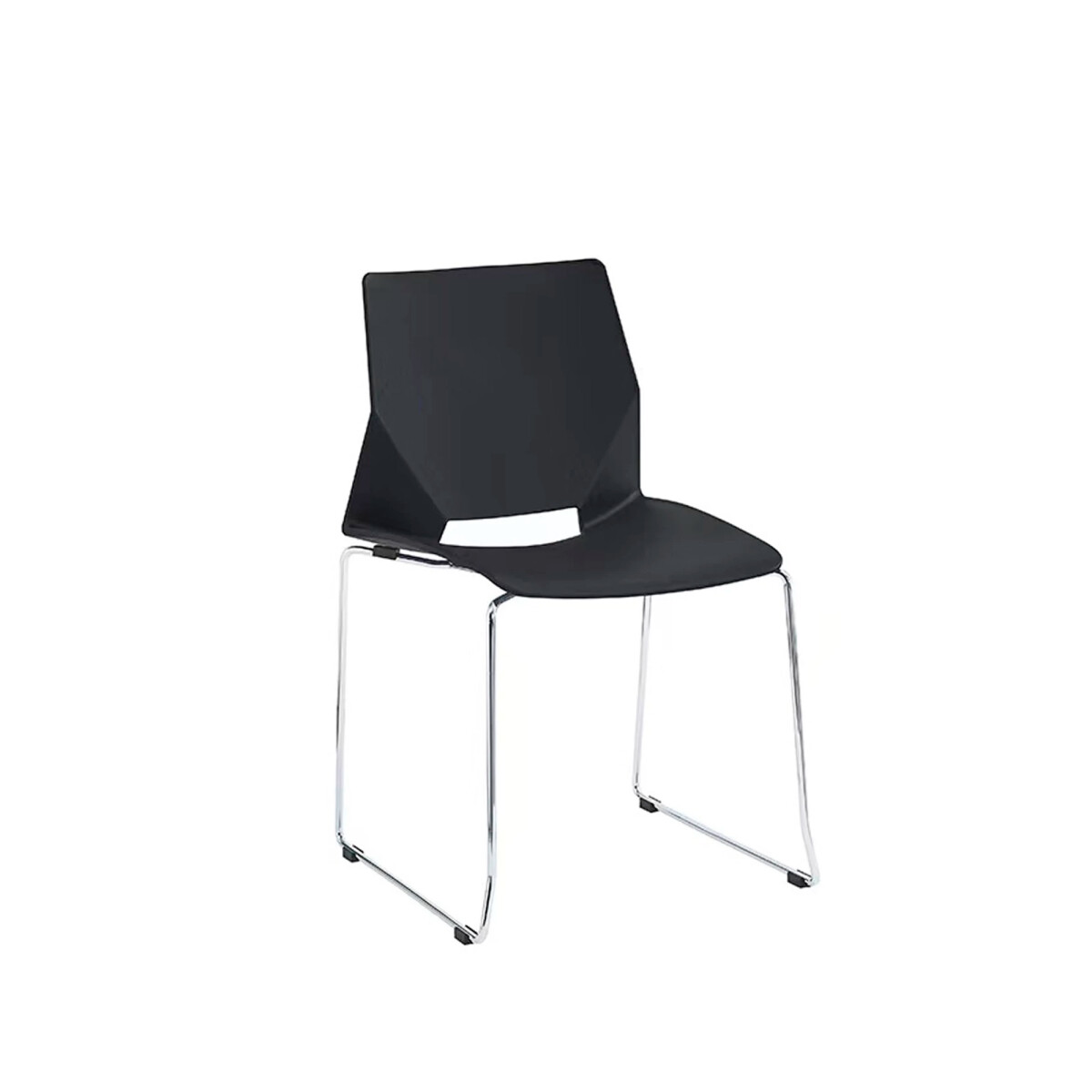 SILLA DE VISITA - ACERO-Y-PLASTICO NEGRO DASH 