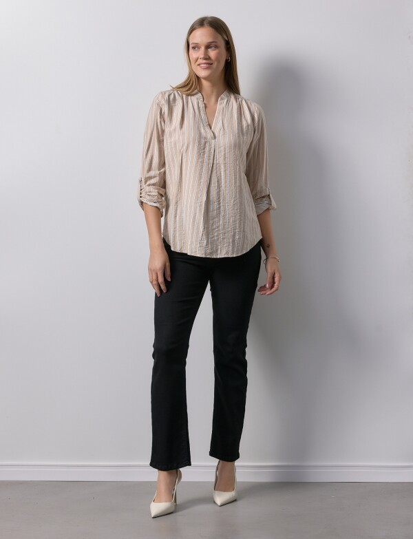 Blusa Lineas BEIGE/MULTI