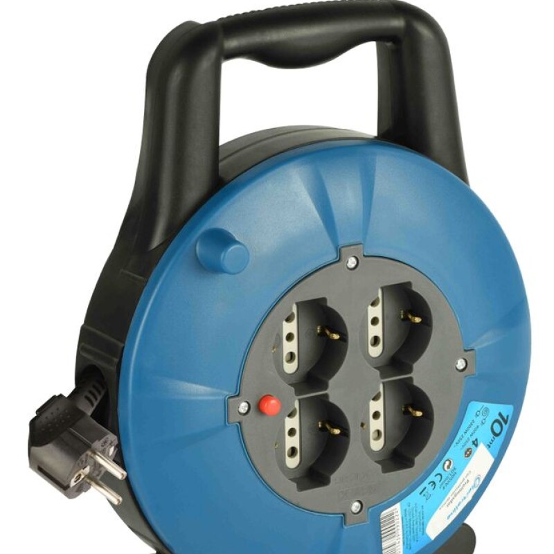 PROLONGADOR C/ENROLLADOR DE CABLE 10 MTS. PROLONGADOR C/ENROLLADOR DE CABLE 10 MTS.