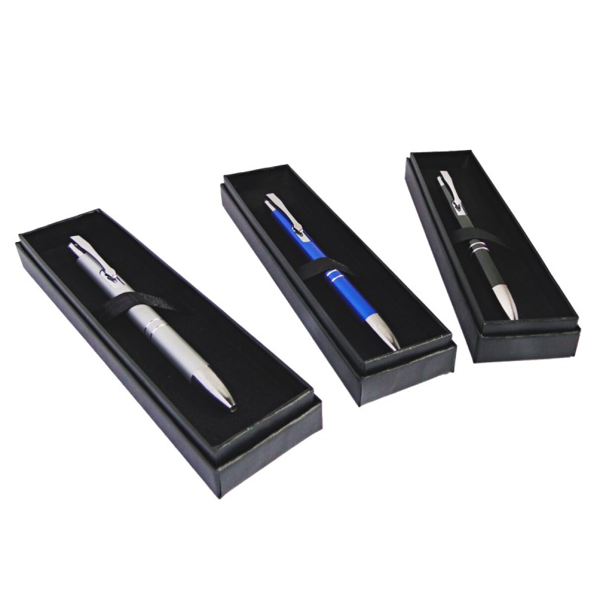 Outlet Bolígrafo Metal En Estuche Negro 3 Colores 