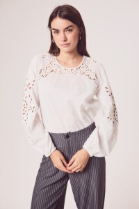 Blusa Boho Manga Larga Nacar