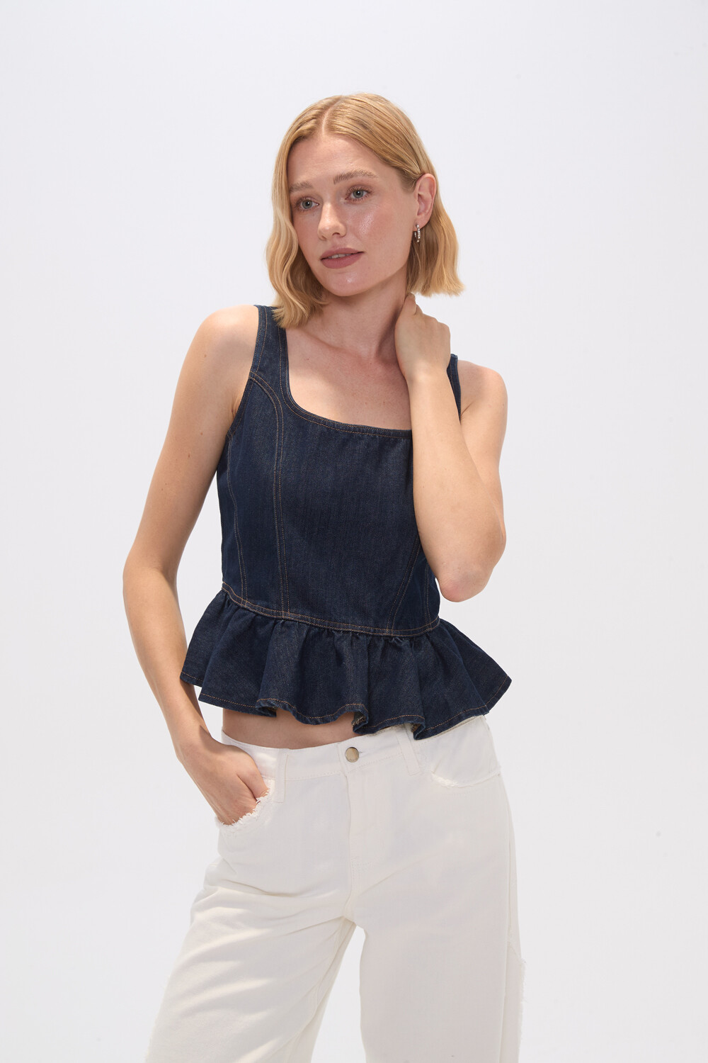 Tops Ecunea Azul Oscuro