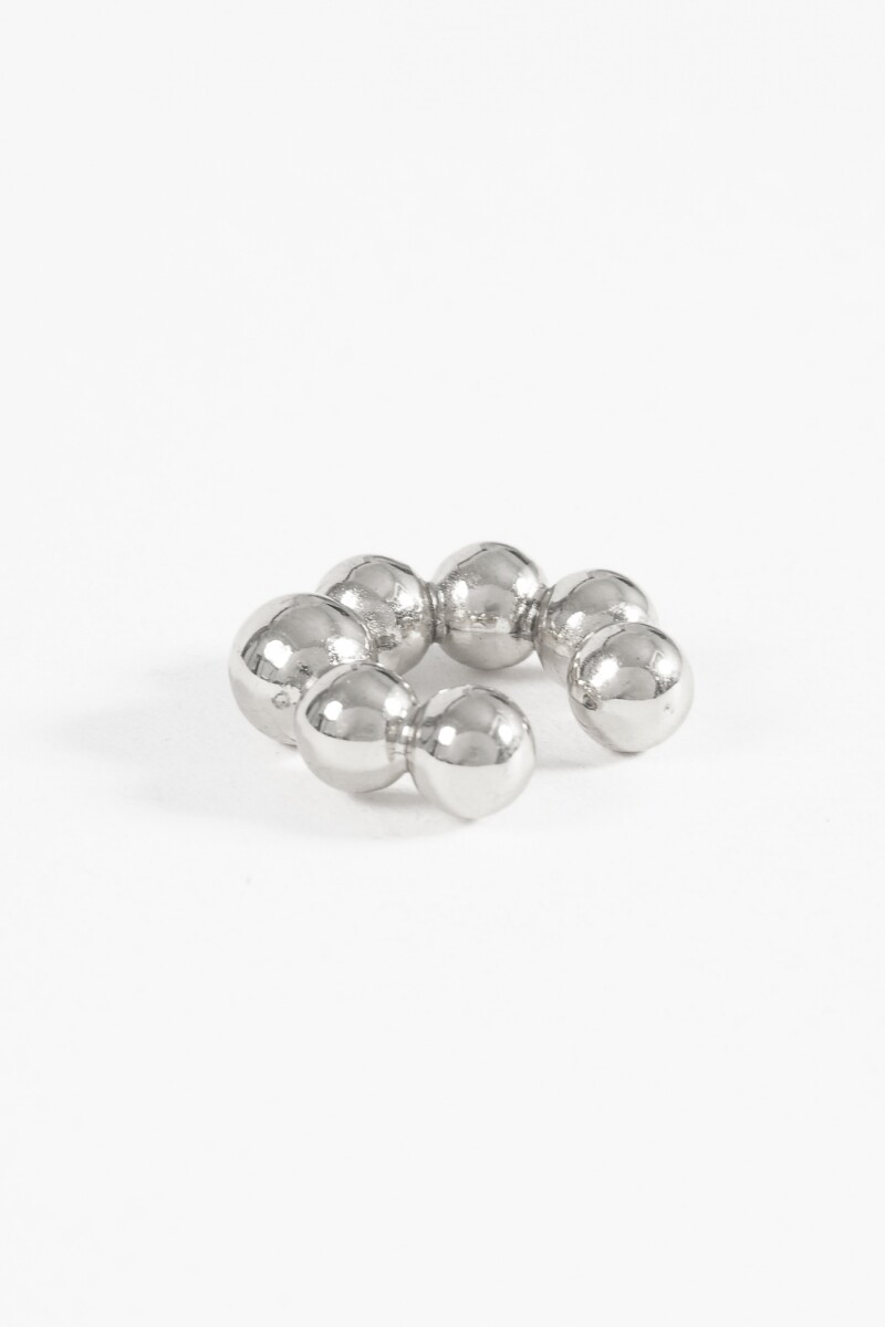 Earcuff borlas plateado